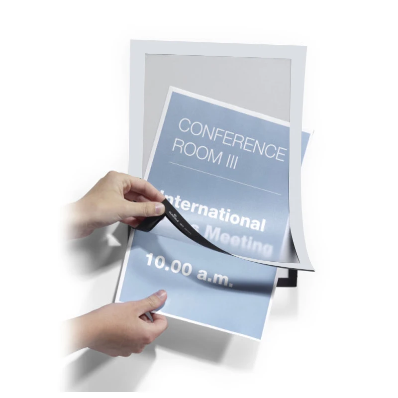 A4 PVC Magnetic Double Sided File Display Document Holder Transparent Self Adhesive Photo Frame Certificate Display