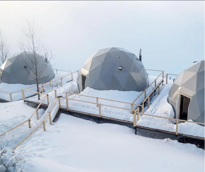 Купольная палатка с защитой от ультрафиолета и огня для курортных