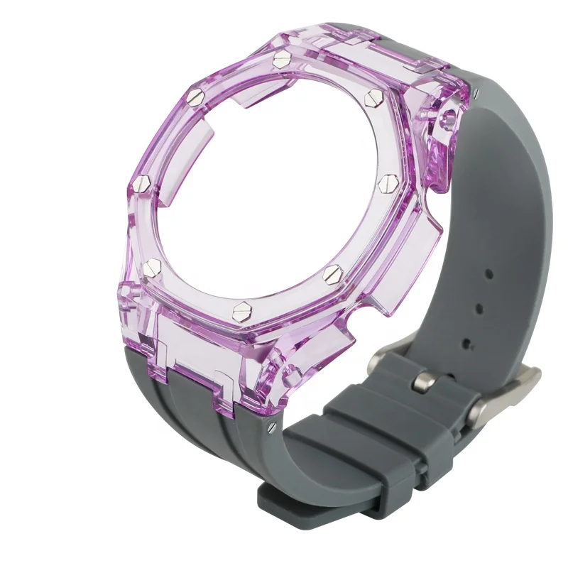 Новое поступление GSHOCK GA-2100 каучуковый ремешок прозрачные часы чехол рамка для модификации