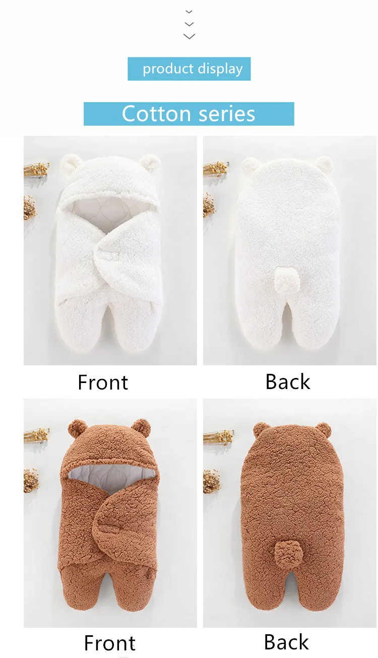 for newborn Wholesale solid envelop sleeves winter swaddle wrap sleep sack baby sleeping bags