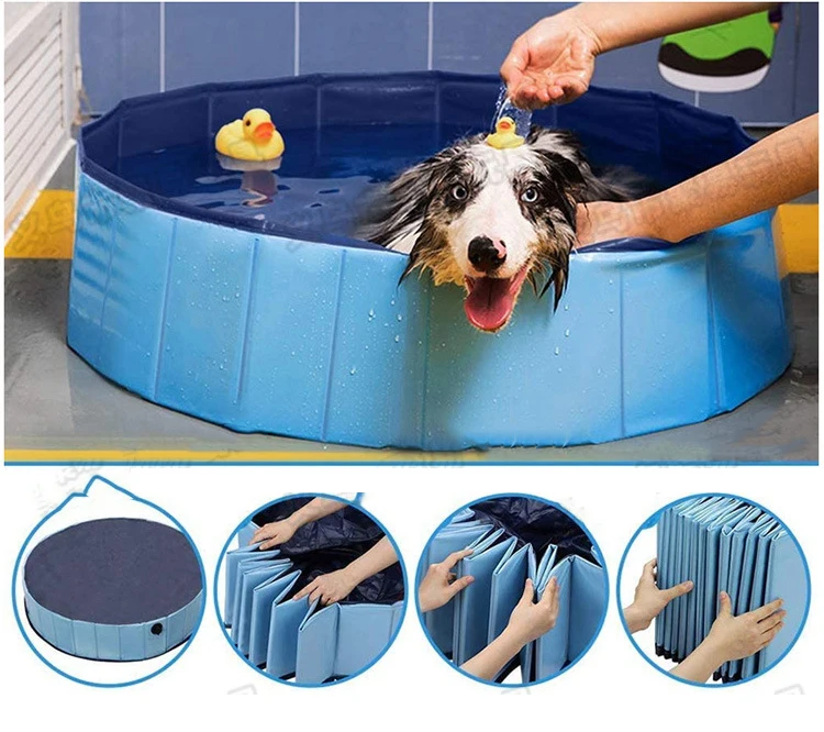 2023 New design indoor outdoor foldable portable large pet dog home bathtub dog swimming pool dog water toy