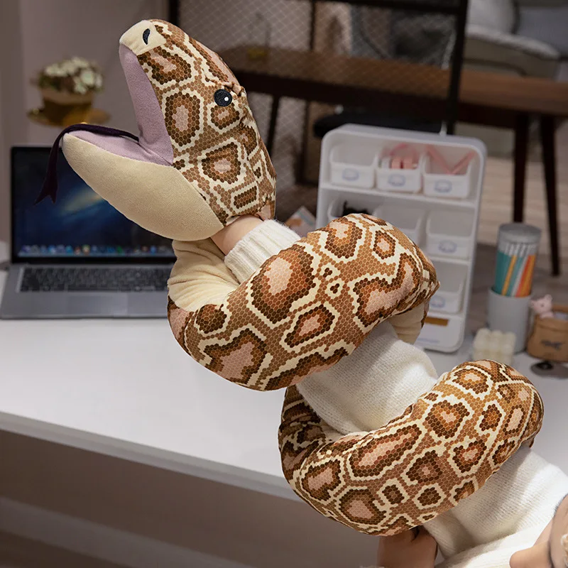 New Arrival Creative Large Simulation Python Toy Realistic Stuffed Animal Decoration Snake Plushies Toy