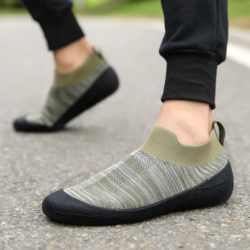 Factory Supply Wholesales Breathable Knit Running Agedness Old Age Walking Shoes