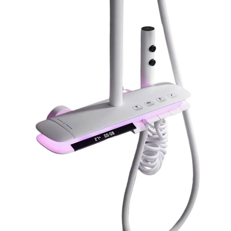 UFO style gunmetal matte gray bath tap rainfall shower mixer set metal shower tap bath hot and cold shower mixer