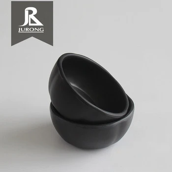 Wholesale Custom design logo plastic black shell shape eco friendly coconut bowl
