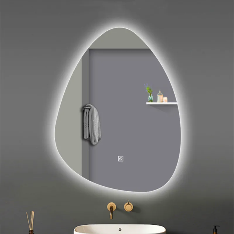 Rainhou LM-3 high quality bathroom led mirror irregular wall mirror with led light