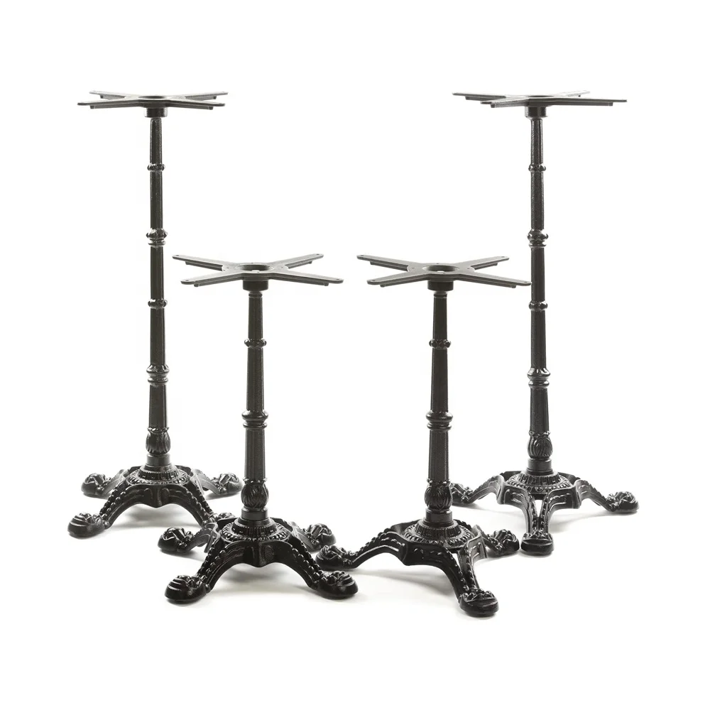 Dinning Table Legs Restaurant Furniture High Table Foot Black Brass Rustic Metal Wrought Crossed Bar Cast Iron Table Base
