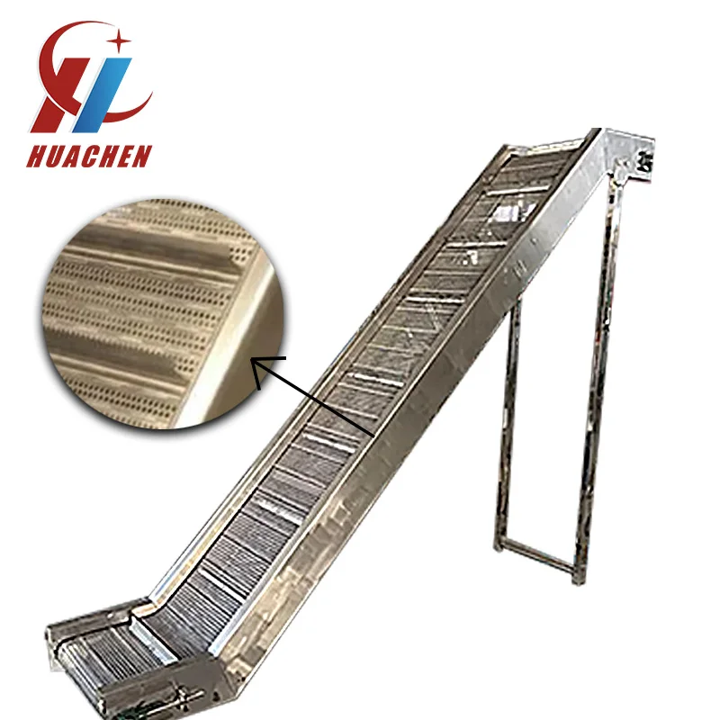 Air Conditioner Parts Customize Stainless Galvanized Carbon Steel Apron Baffle Wire Mesh Chain Plate Slat Conveyor Belt System