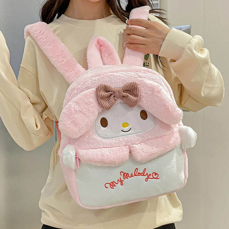 HL Ready to ship Sanrioed Junior Girls Schoolbag Cute Anime Cartoon Book Bag Lunch Bento Bag Kitty Kuromy Melodi Backpack Girl