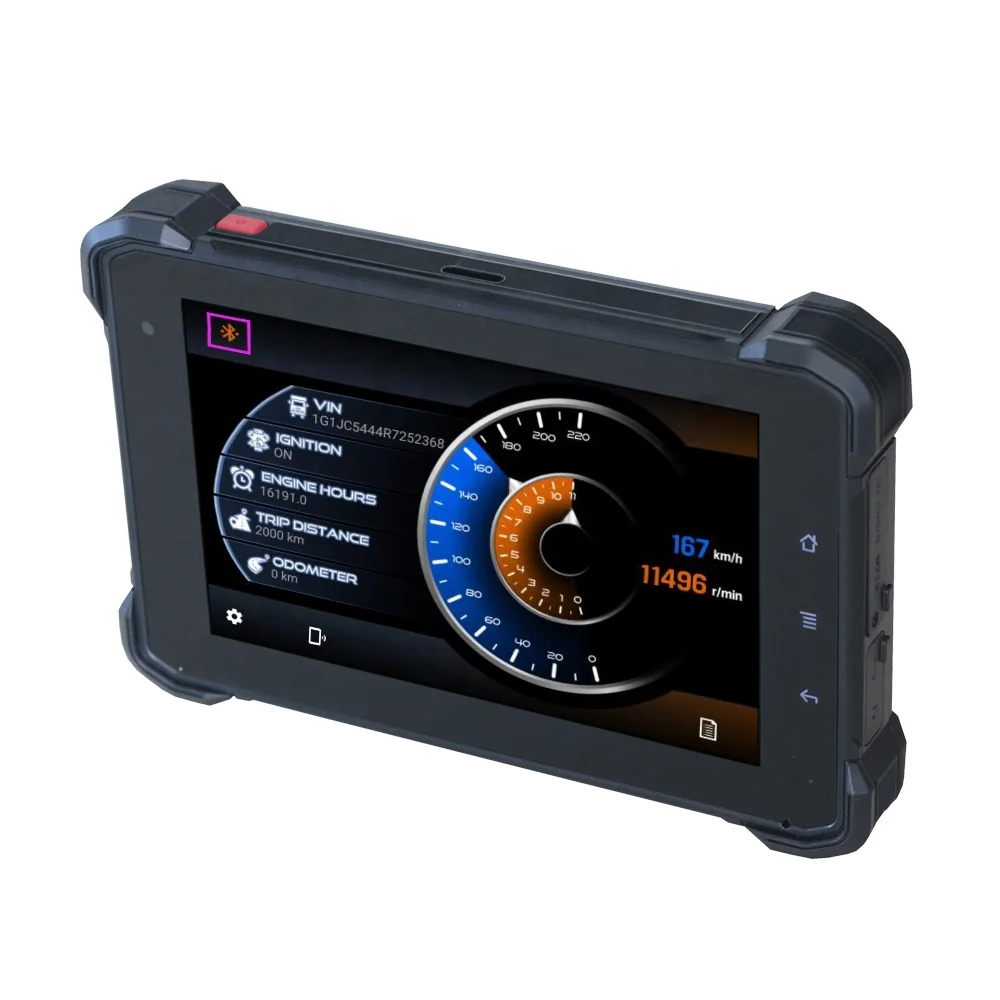 Industrial 7 inch Rugged Tablet For Fleet Management Octa-core processor Android 9.0 with 4G LTE WIFI BT GPS GPIO ACC RS232