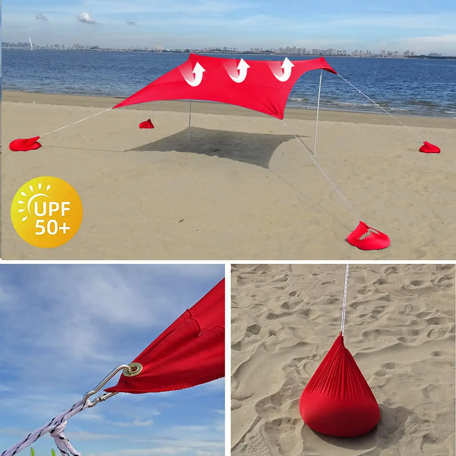 Outdoor sun shelter beach shade canopy tent easy build beach tent beach tent sun shelter shade