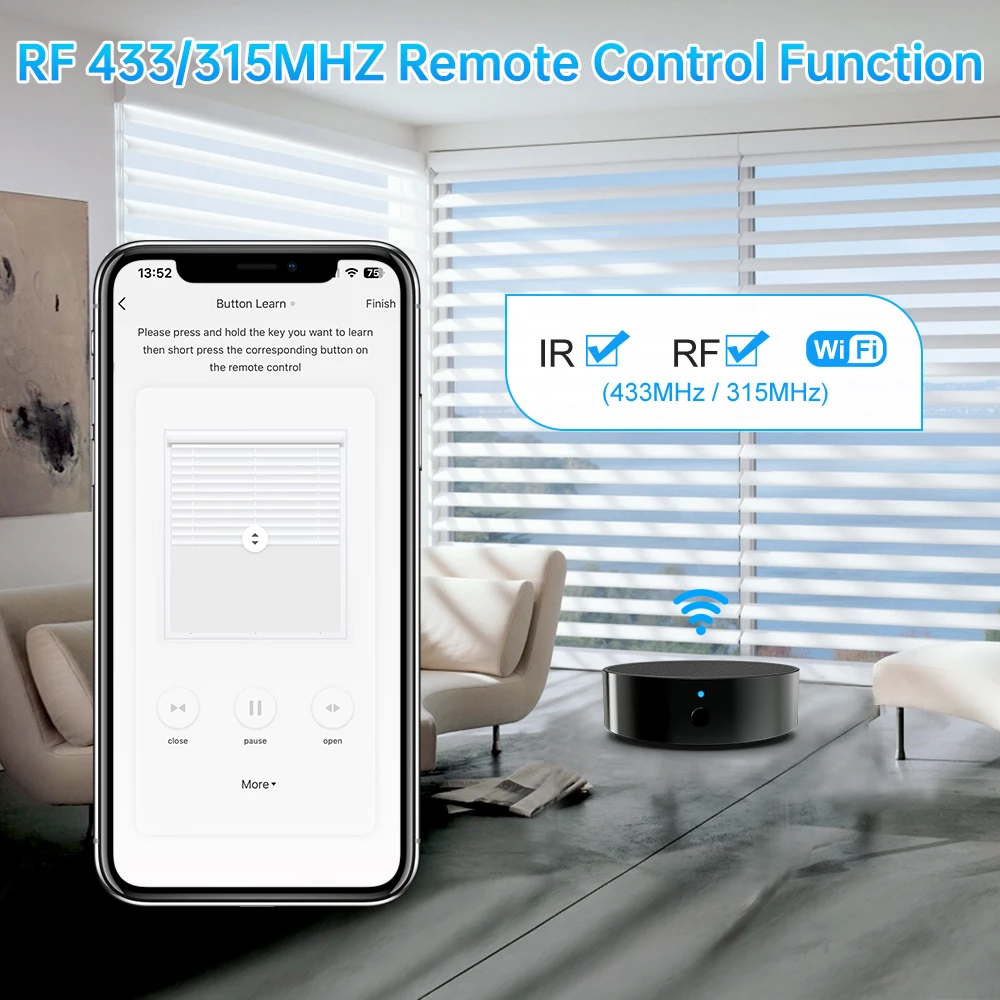AVATTO RF433 RF315 беспроводной Tuya Wifi IR RF универсальный пульт дистанционного управления для умного дома приложение Голосовое управление
