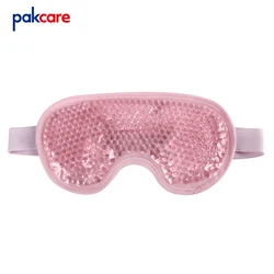 Reusable microwave heating eye cold hot compress gel beads PVC Plush back eye sleep heated mask pad