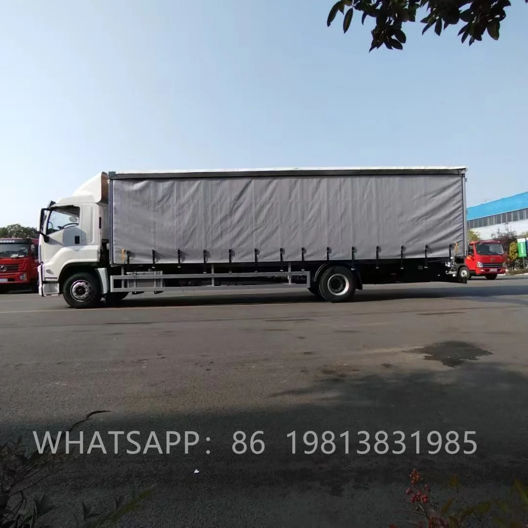 ISUZU FVR 4X2  Cargo Truck Diesel Q235 Stake Truck Side Curtain Aluminum alloy Box Van Truck Factory Supply For Sale