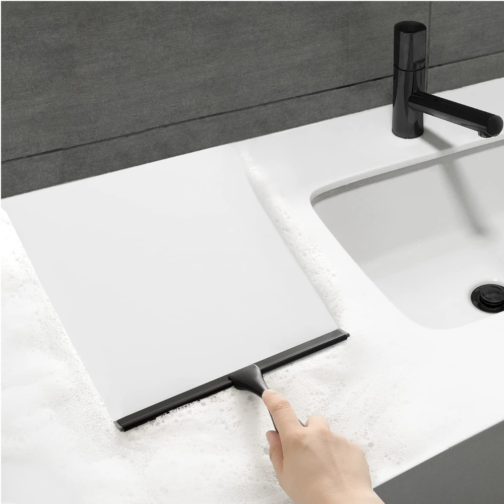 Hotel bathroom floor wiper silicone for  bathroom tile silicone scraper Shower Squeegee 11 inches