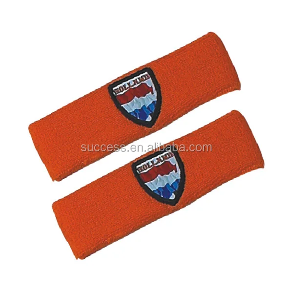 Custom Embroidery Woven Logo Elastic Terry Sweatbands Headbands Sports Woman Man Kids Girls Football Cotton Sweat Head Band