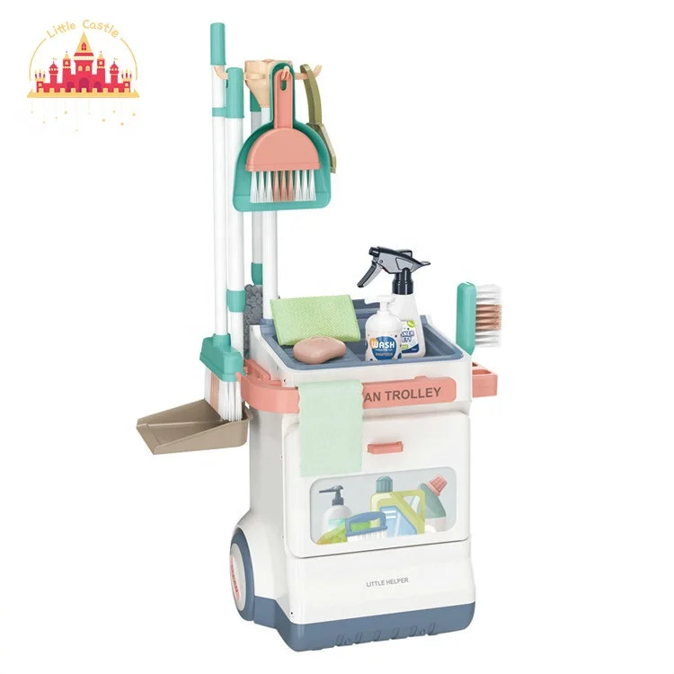 2 In 1 Multifunctional Shopping Cart Pretend Play Plastic Kitchen Toy For Kids SL10D841