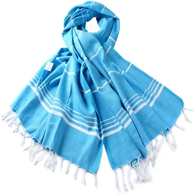 
100% cotton adult family towel Turkish beach towel striped with fringe hotel towel 