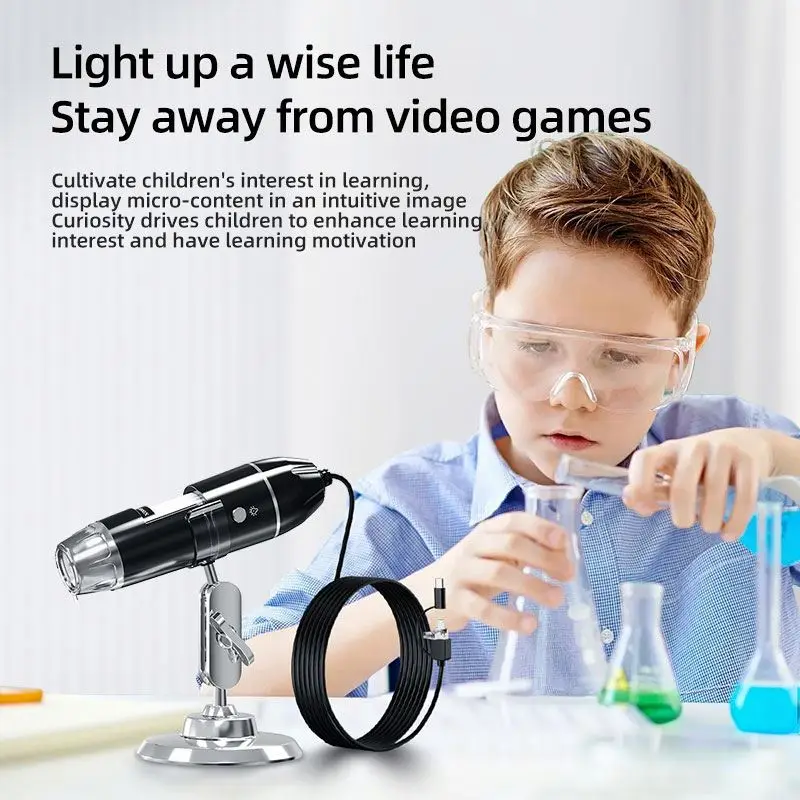 Inskam321 1600X Type-C Electronic Magnifier 3 In 1 Microscope for MAC Android Mobile Phone