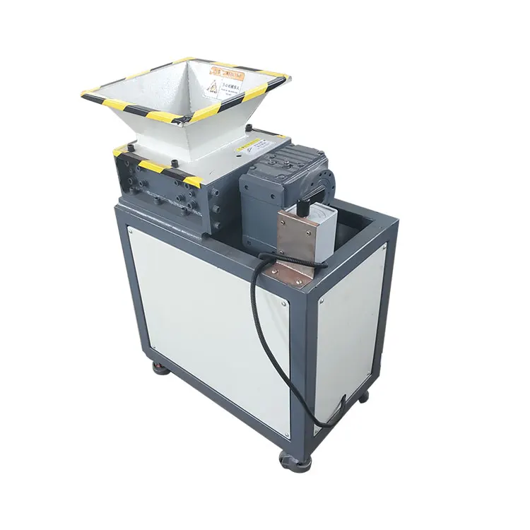 Good quality mini waste plastic crushing machine Industrial double shaft film aluminum shredder for recycling equipment
