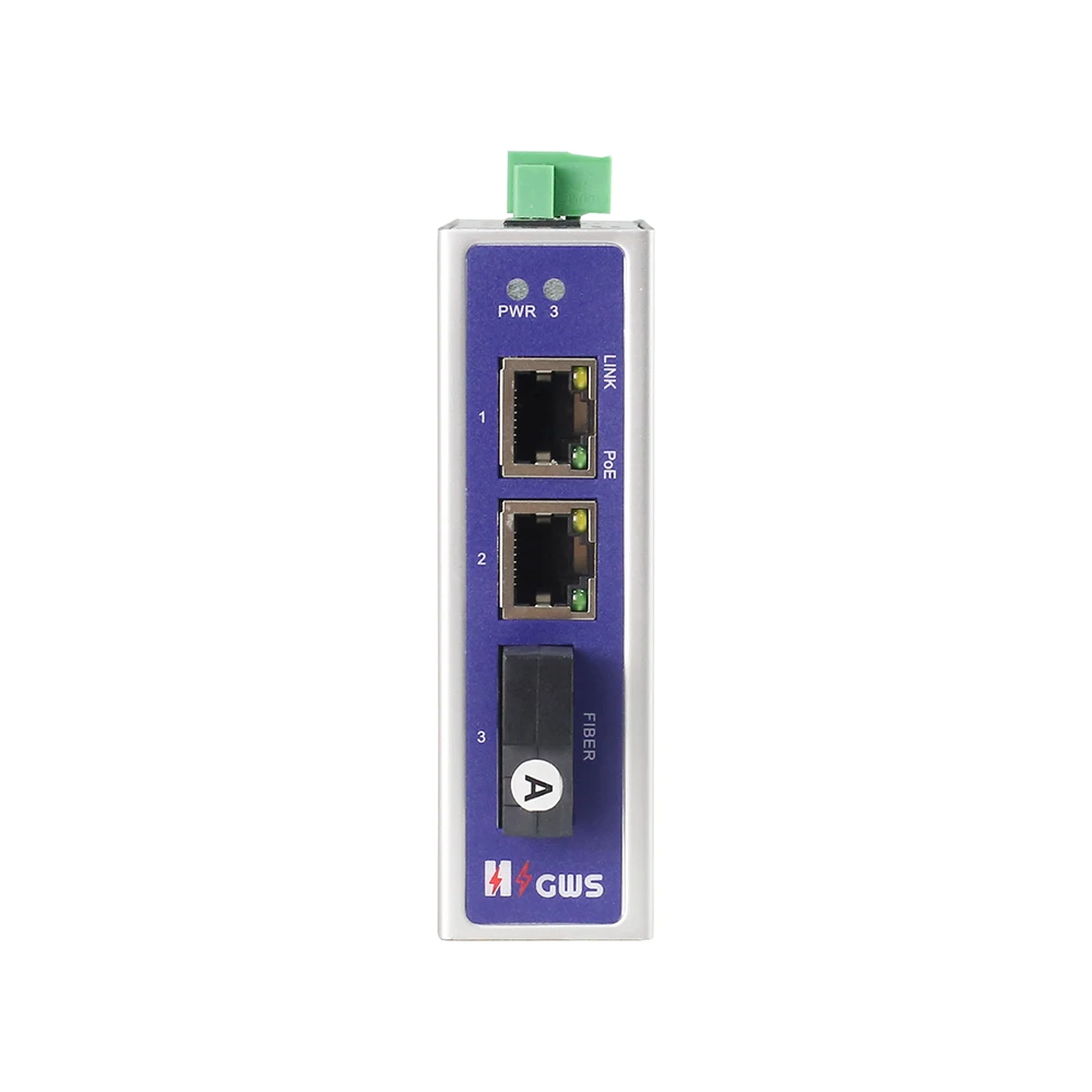 Промышленный новый оригинальный коммутатор POE 2*10/100 м порты + 1*155 sc оптоволоконный порт для DC12-48V серии CCTV