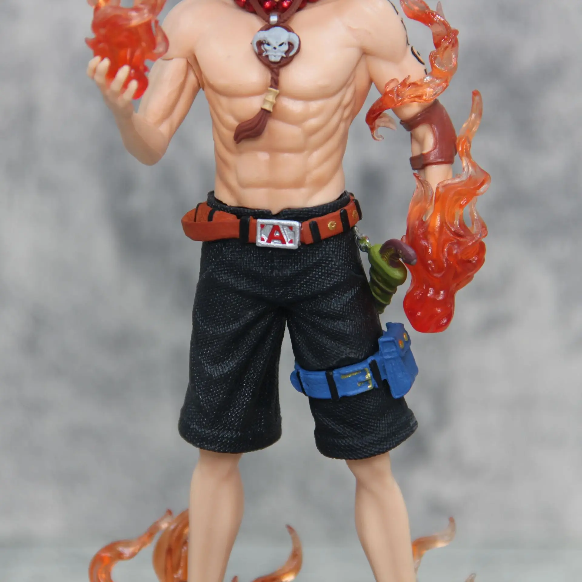 Japanese GK One Pieced Figure Big Size 3rd Anniversary Flame Ace PVC Toys Collection Anime Action Figure With Box