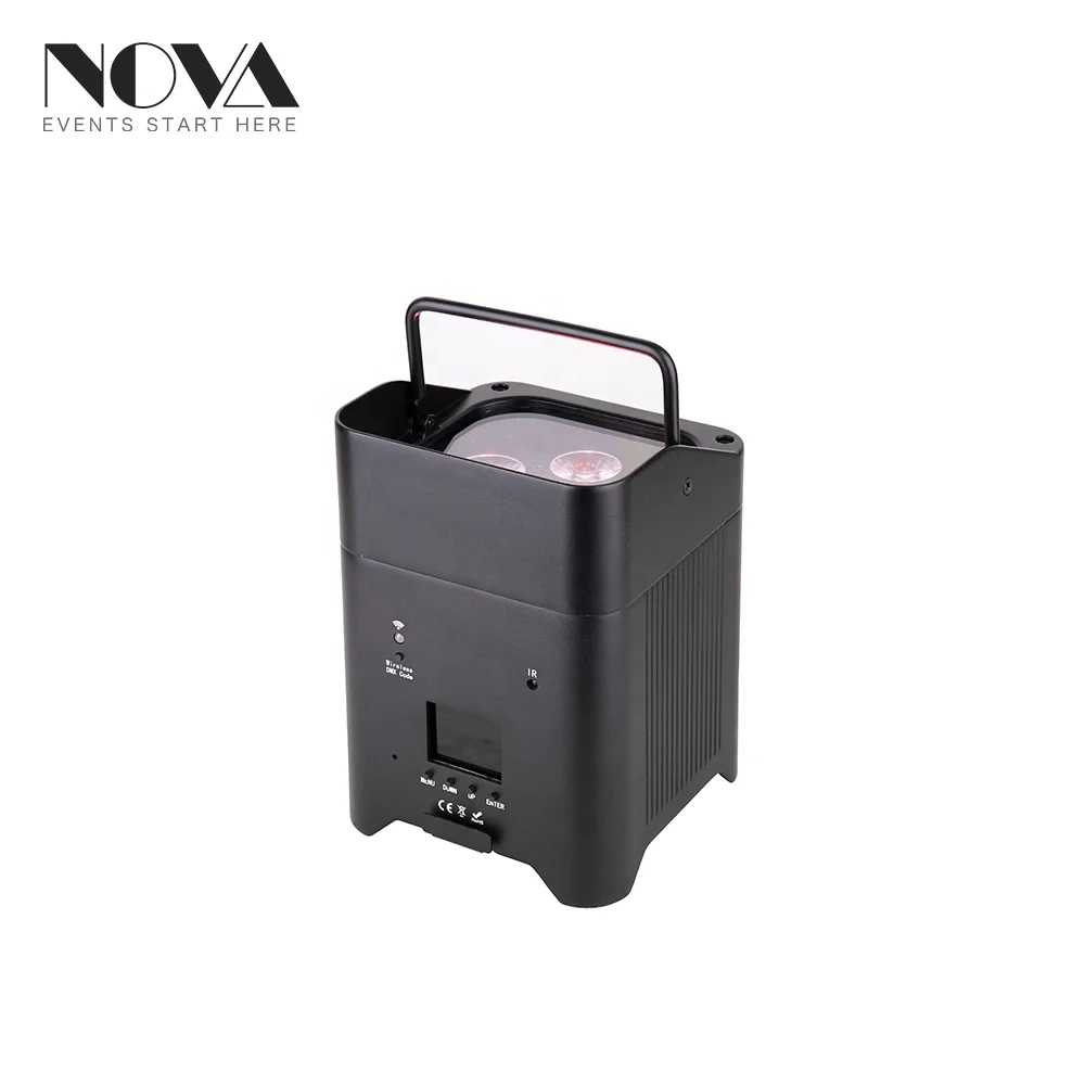 NOVA light 6*18W Uplights Battery Wireless Backdrop RGBWA+UV Wedding Party Dj Lights Stage Par Wireless Uplights With Case