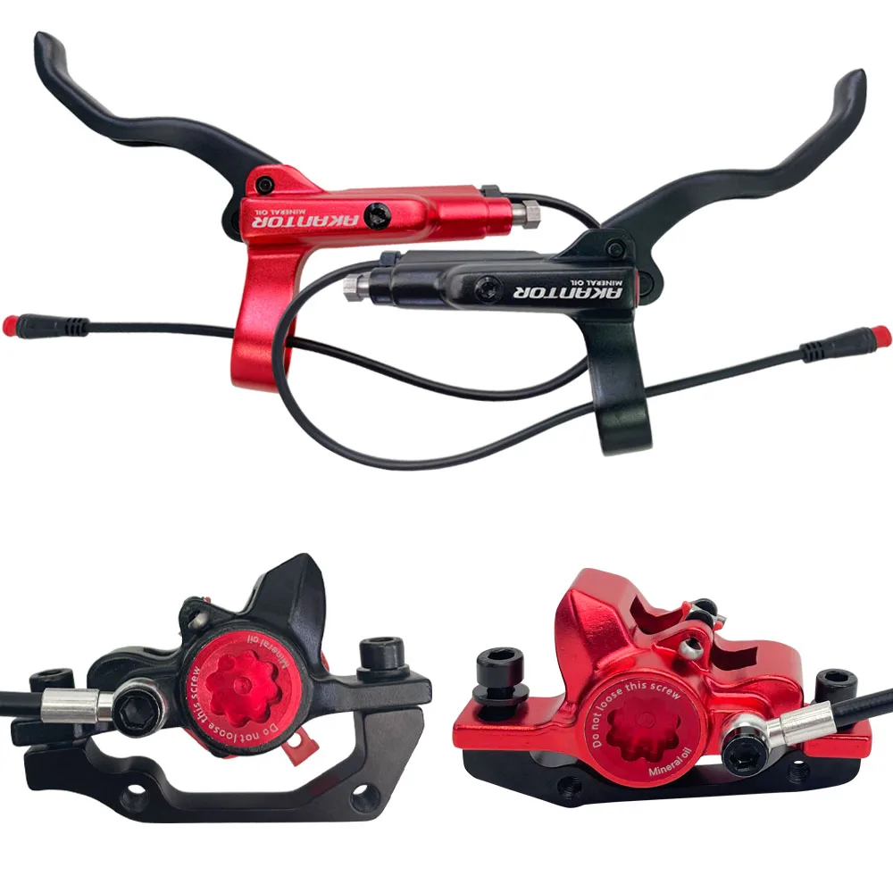 AKANTOR 950E electric scooter hydraulic disc brake ebike power cut off oil brake set electric bicycle sensor control brake