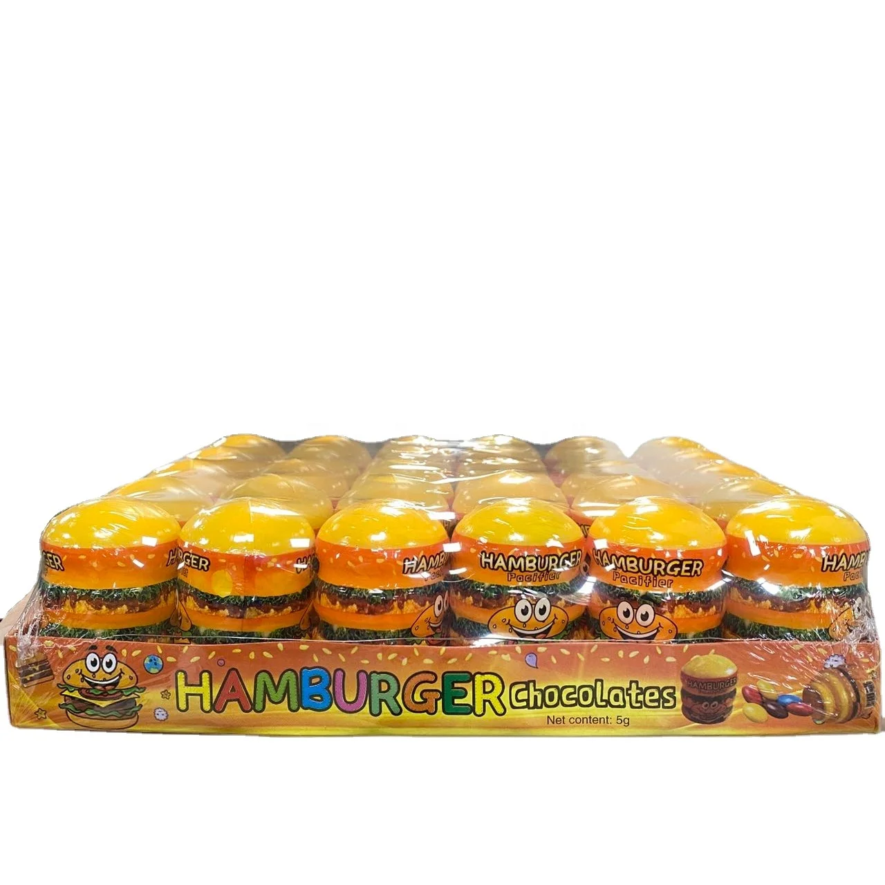 Соска-пустышка в виде симпатичного мультяшного гамбургера, соска с фруктовым вкусом, жесткий леденец, конфеты с выпрыгивающими конфетами