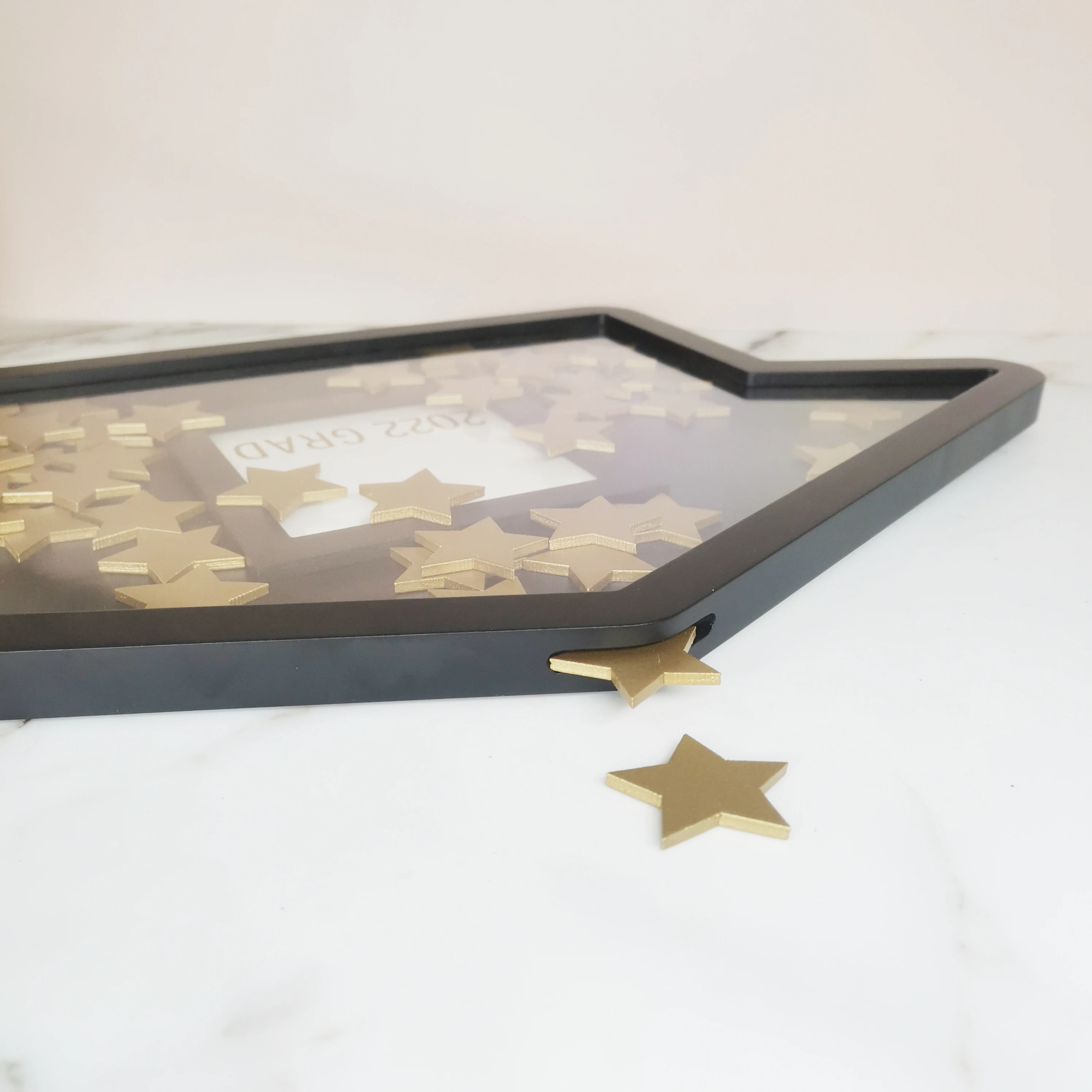 House Shaped Coin Bank Customized Wooden Photo Frame wedding guest book