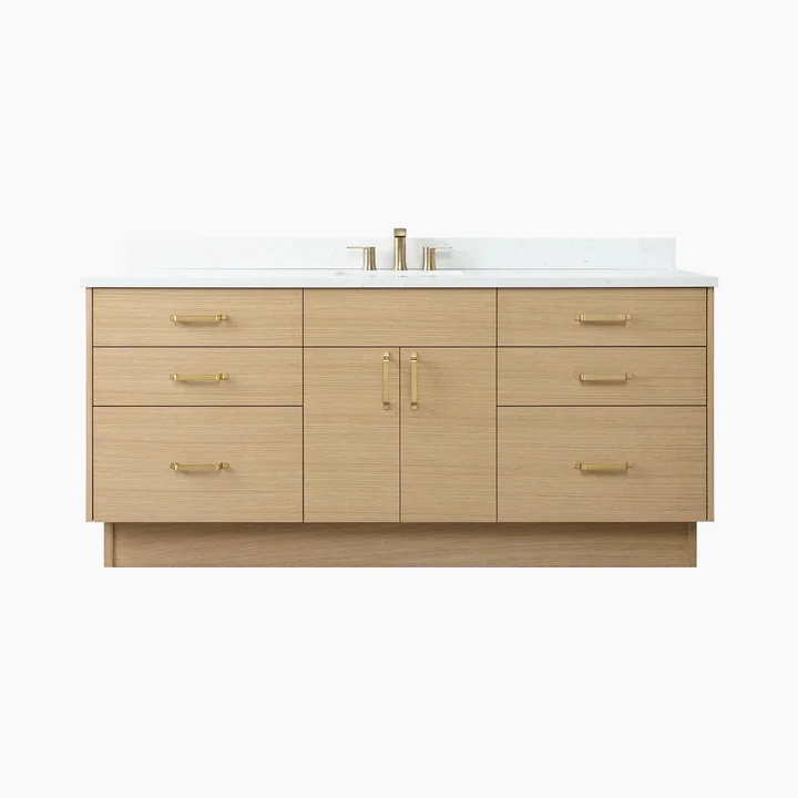 CBMmart Made in China Farmhouse Style Customized Free Standing Vanity with Soft-Closing Drawers