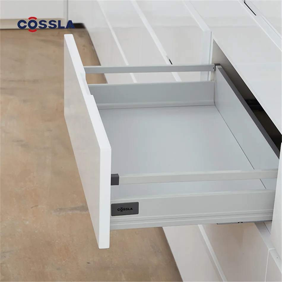 
full extension blumot soft close tandem metal box drawer slide 85mm height luxury metal box 