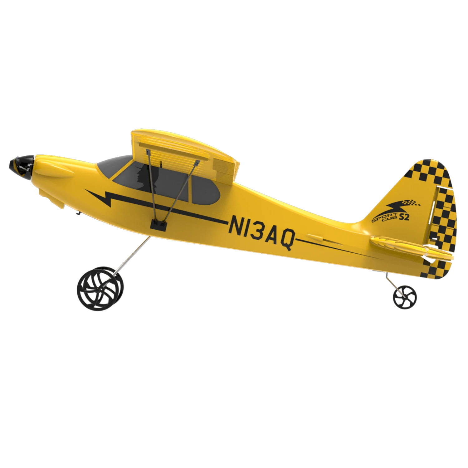 RC Park Flyer Sport Cub S2 Yellow Easy to Fly Beginner Radio Control Plane with Gyro Stabilizer