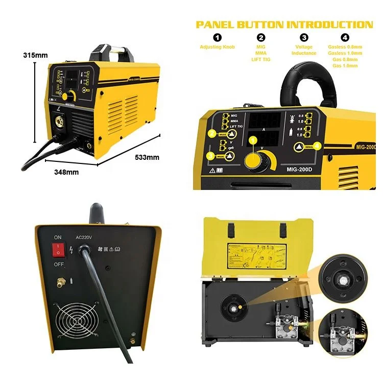 Digital Control Inverter 5Kg 180A Gas No Gas Mig Welding Machine