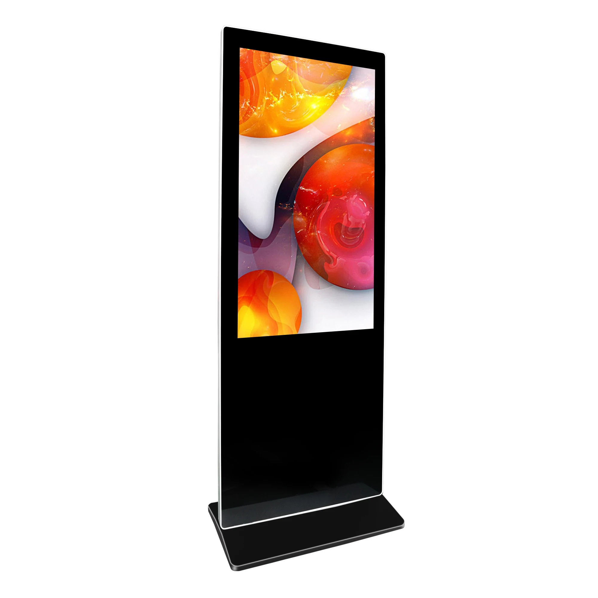 Touch Screen Display Kiosk 55 Inch  Floor Standing Interactive Kiosk Screen Digital  Advertising Totem Screen for Advertising