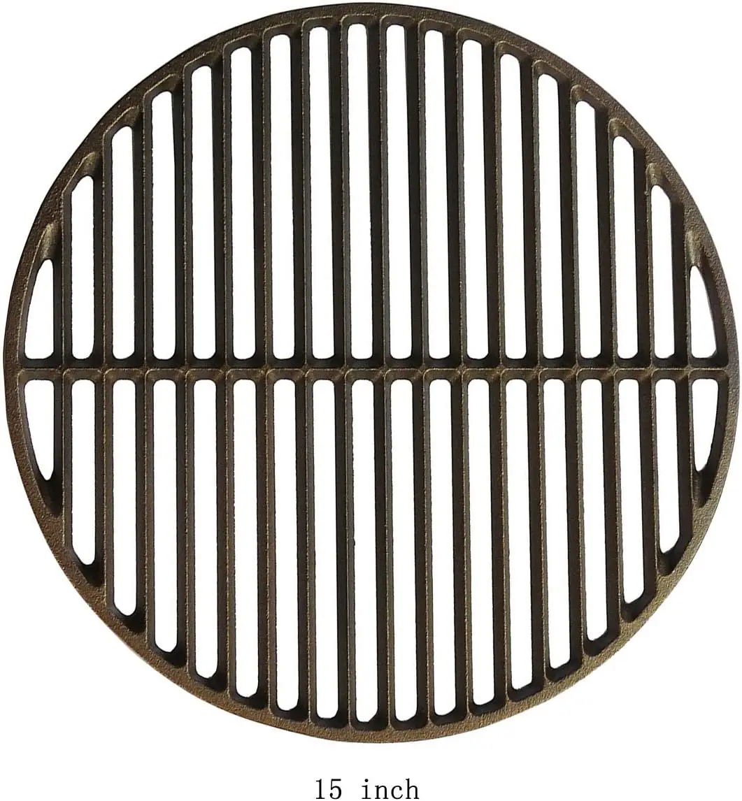 Cast Iron Grate Grids Sear Grate Fire Pit, Round Cooking Grate  Accessories Fit for Medium BBQ Grill