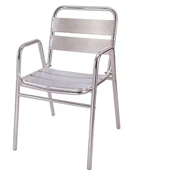 Manufacturers hot sell modern outdoor garden Double-tube Aluminum Plate backrest chair with armrest
