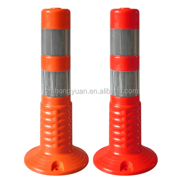 Height 45cmm PU plastic material Flexible Bollard  Warning post Delineator separator