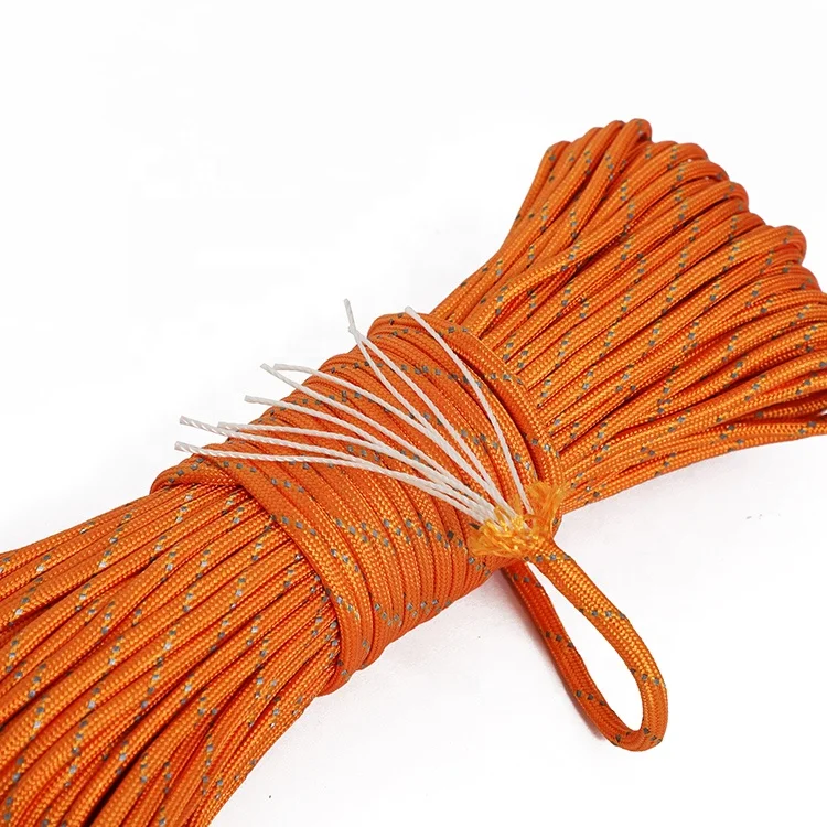 China Direct Buy Security Durable Reflective Paracord Parachute Cord Sizes Rope
