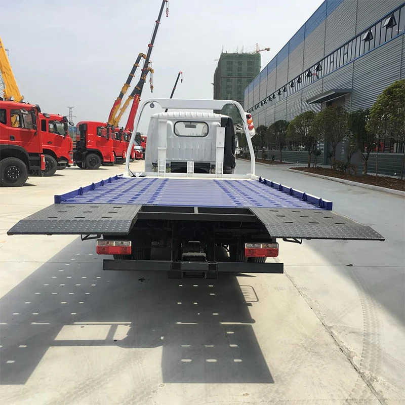 130HP 4X2 Wrecker Roll Back Body Sliding Recovery Flatbed Tow Truck