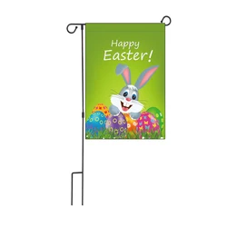 Double Sided Printed Flag Garden Decoration Rabbit And Egg  Holiday Easter Garden Flag
