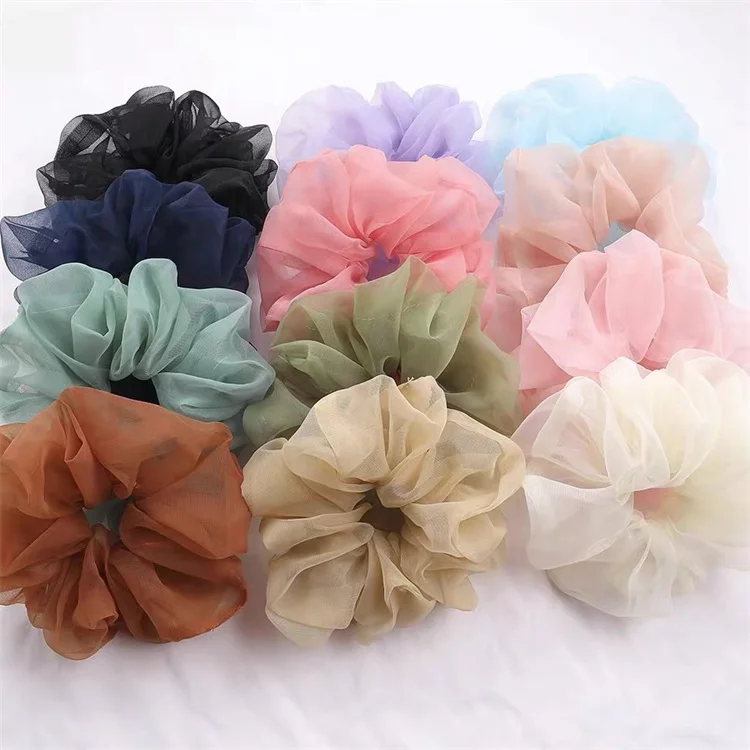 Elastic Hair Ties Accessories For Women Girls Scrunchies Hair Bands Large yarn Intestine Hair Coils