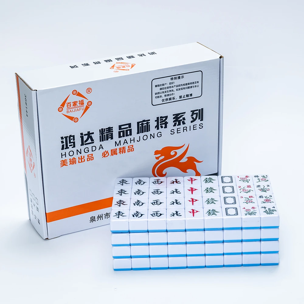 Factory supply custom tiles 36 size 144pcs high quality Green machine to play mahjong