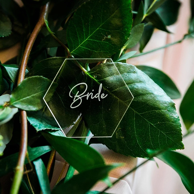 Пустые шестиугольные акриловые знаки, настольные знаки с цифрами для украшения свадебной вечеринки, отдельно стоящие свадебные открытки, прозрачные