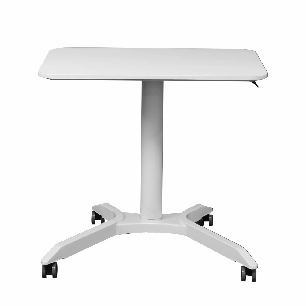 white artistic mobile height adjustable standing desk