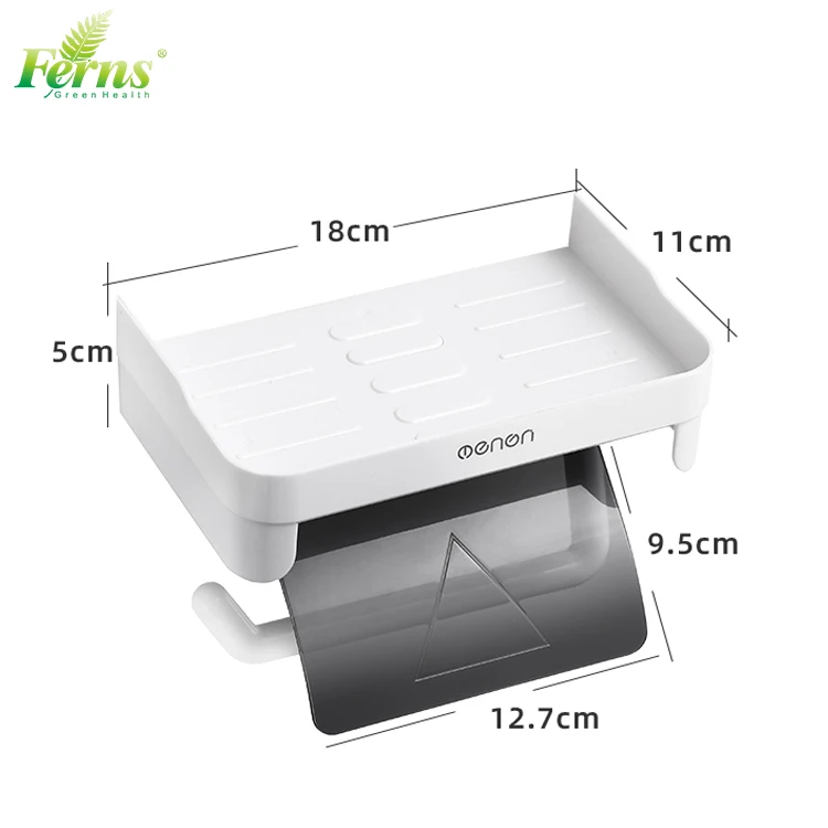 Wall Mount Toilet Paper Towel Holder Bathroom Storage Rack clear plastic towel holder