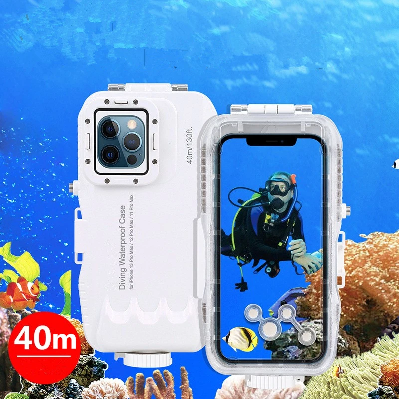 IPX8 Sealed 40 Meters Underwater Swim Hand Bath Diving Swimming Waterproof Case for I Phone 12 Mini iPhone 13 Pro Max