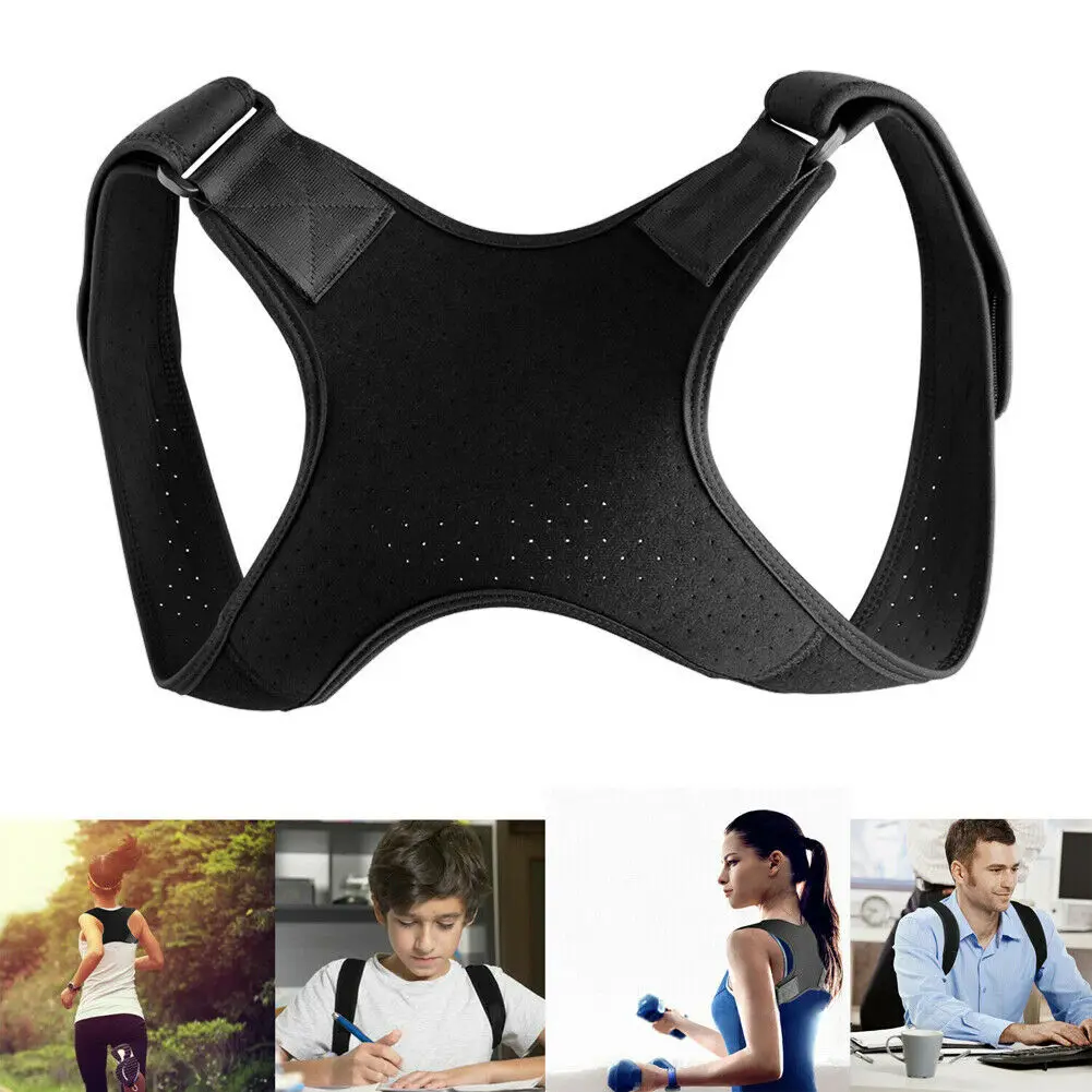 Корректор осанки, регулируемый фиксатор перелома спины для мужчин и женщин, коррекция позвоночника, плеча