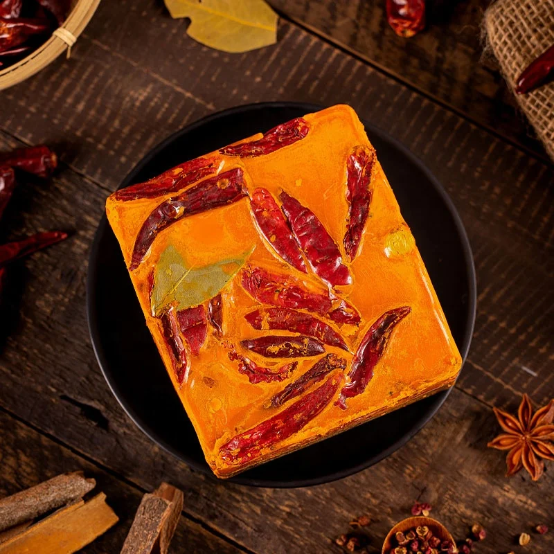 200g factory wholesale Hot pot soup base halal High quality spicy flavor beef tallow authentic sichuan hotpot base