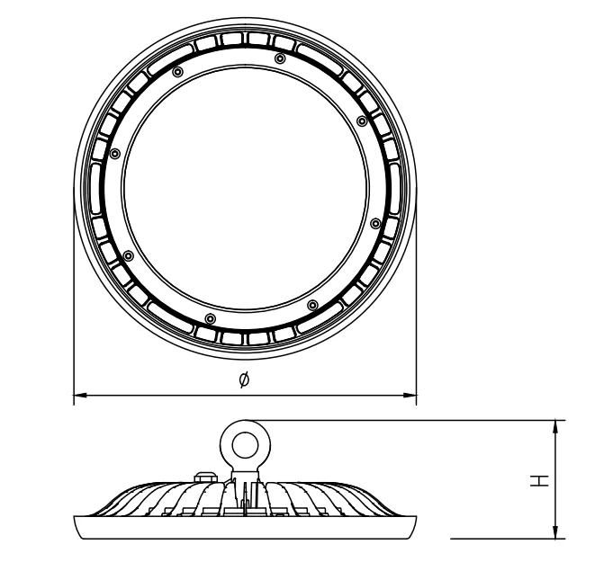 New Desgin Competitive Price DOB Solution Led 100w Led High Bay Highbay UFO